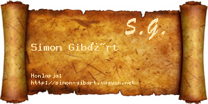 Simon Gibárt névjegykártya